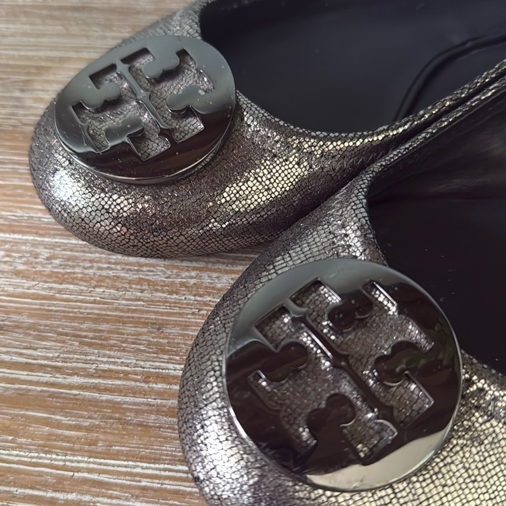 Tory Burch Pewter Flats! - Picture 6 of 8